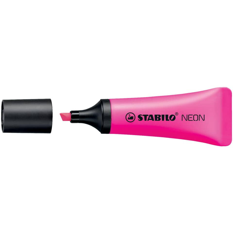 Filzstift, Marker, Neonpink, Kappe, Stabilo Neon