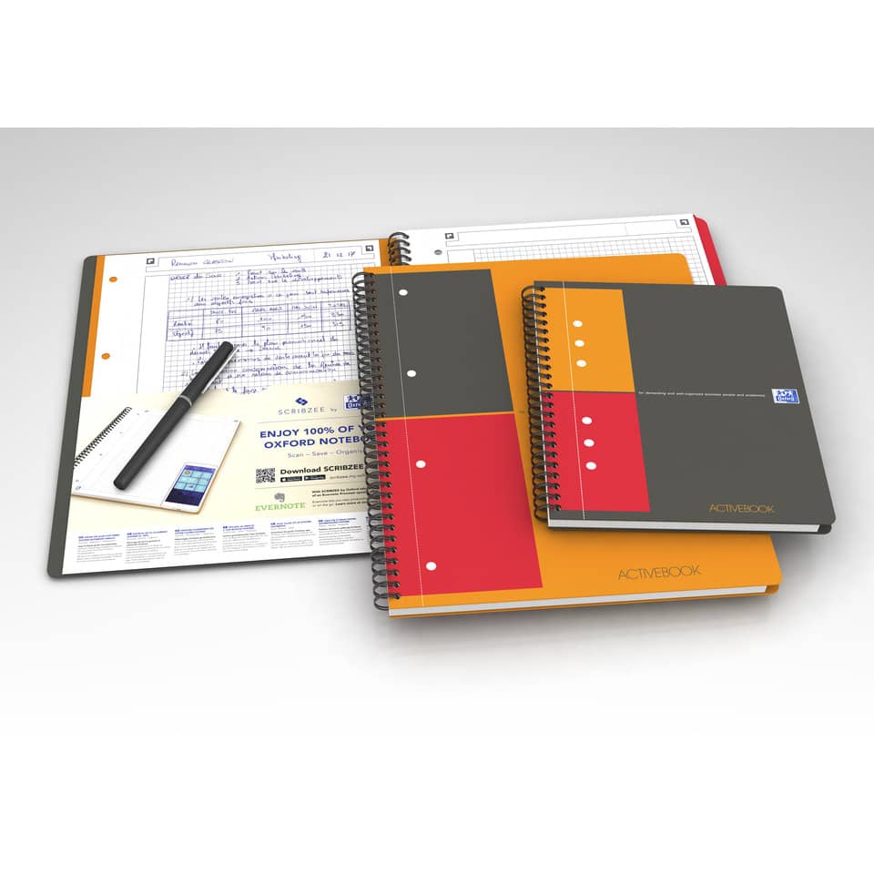 Notizbuch, Spiralblock, Kladde, farbige Deckel, Aktivbook