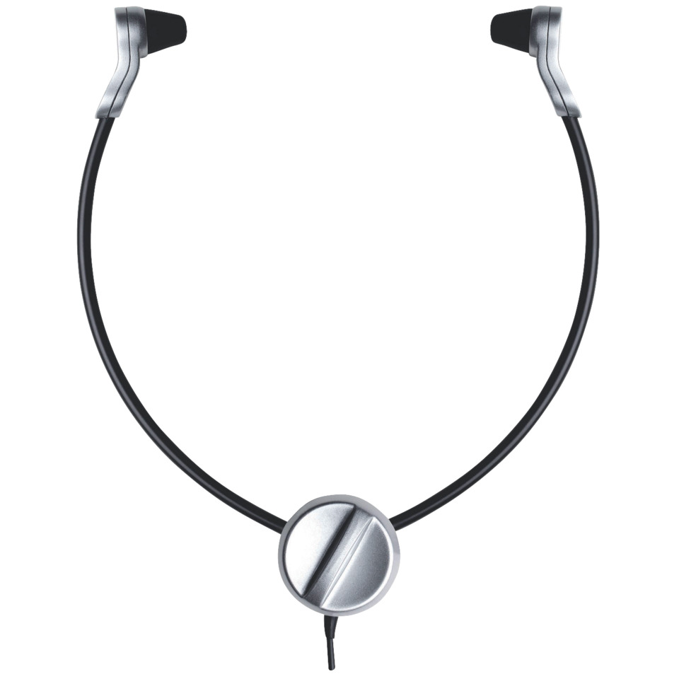 kopfhörer, in-ear, clip-on, runder regler, verstellbar