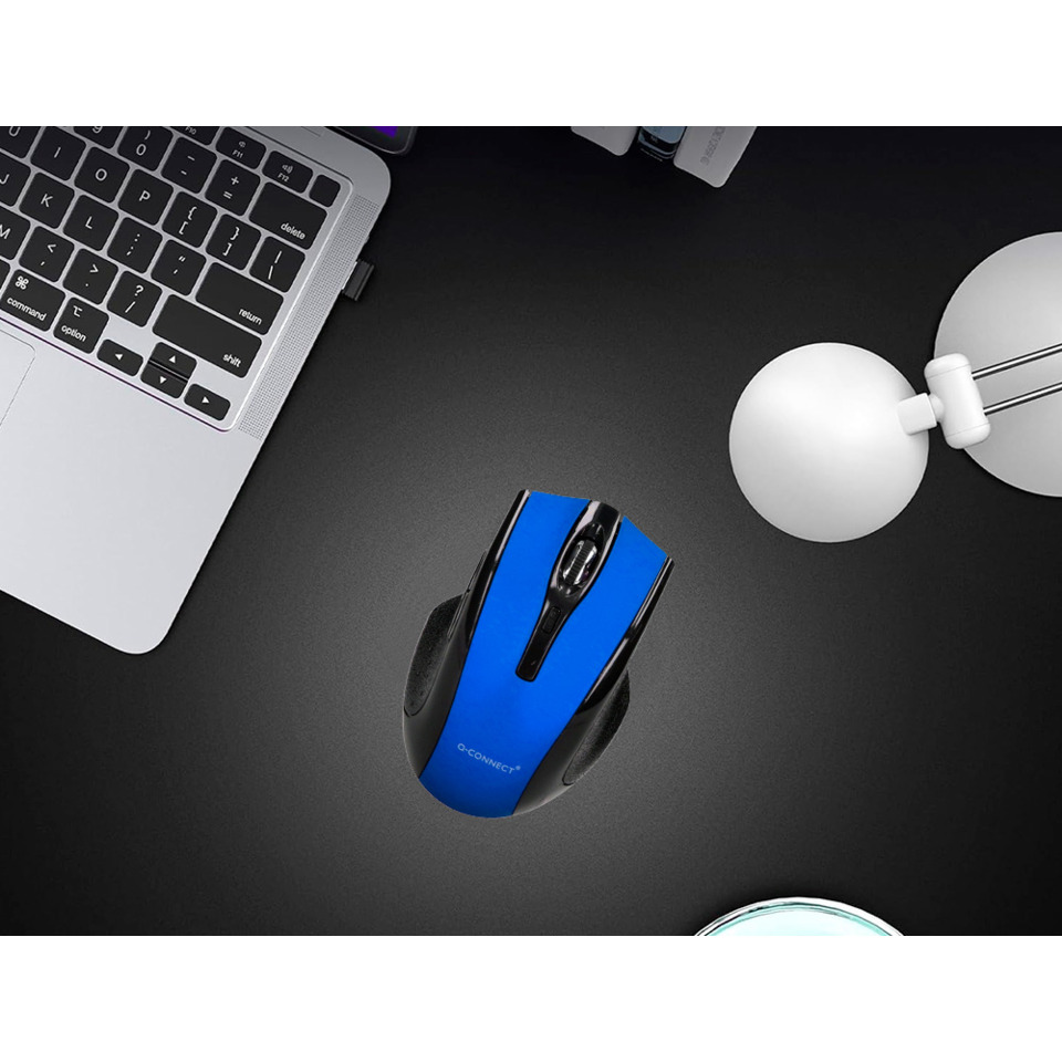 computer mouse, blue mouse, wireless mouse, PC accessory, ergonomic mouse
