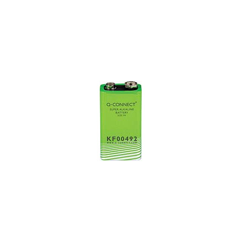 Batterie Alkali-Mangan 9V, 6LR61/E-Block, 1 Stück Q-CONNECT KF00492