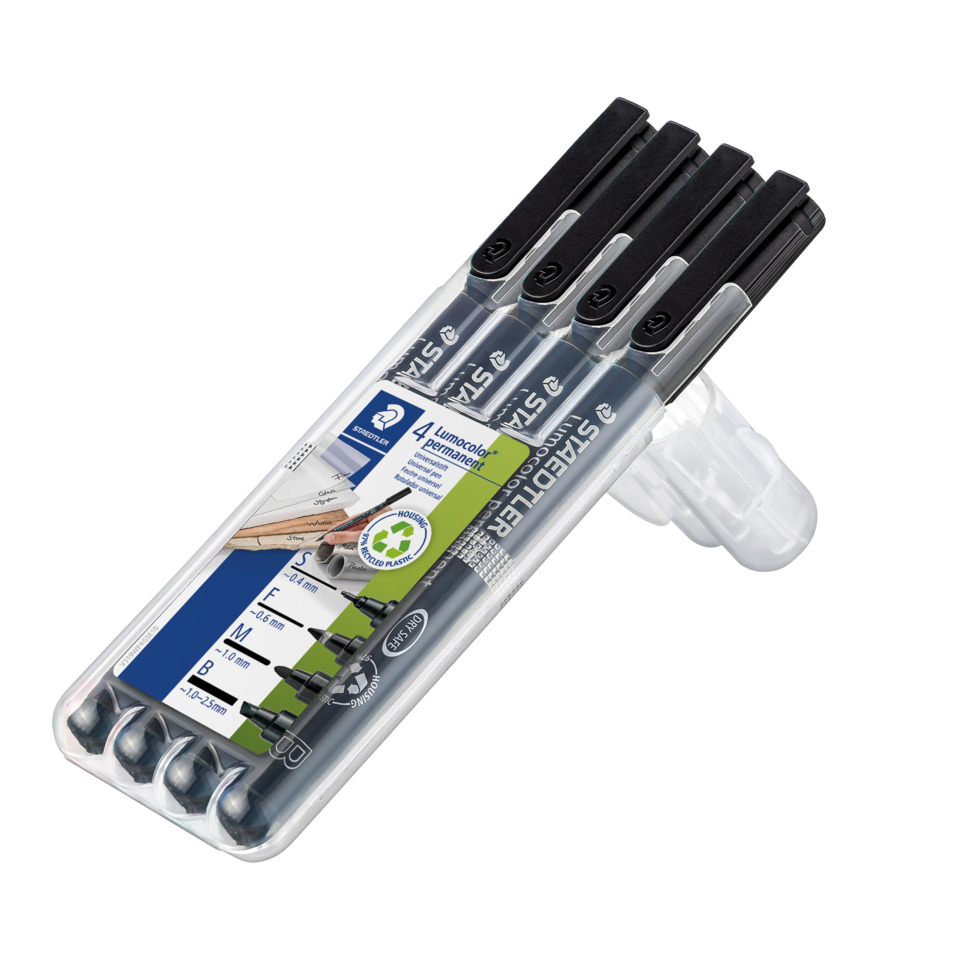 Stifte-Set, Feinminen, 4 Farben, Permanentmarker, Präzisionsspitze