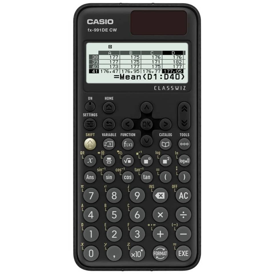 Grafischer Taschenrechner, Casio fx-991DE CW, Wissenschaftlicher Rechner, Display-LCD, Taschenrechner