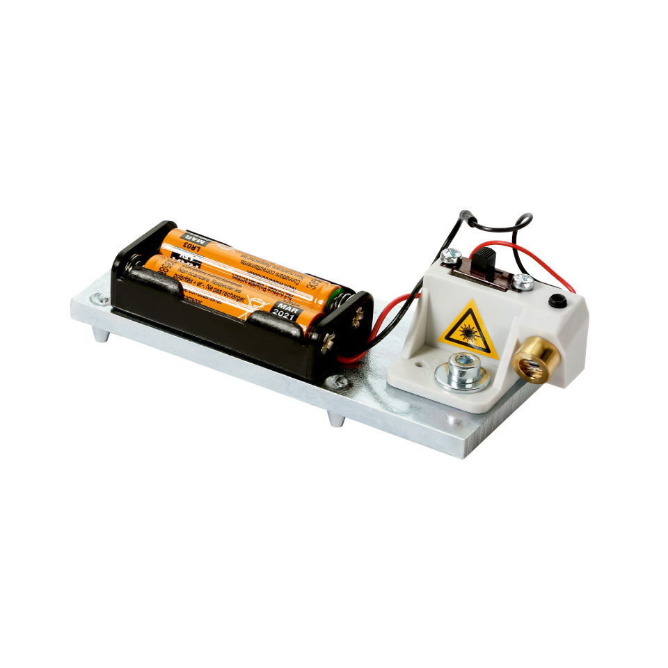 Batteriehalter, Blei-Akku, AA Akku, Laserschutzsign, Experimentierbaustein