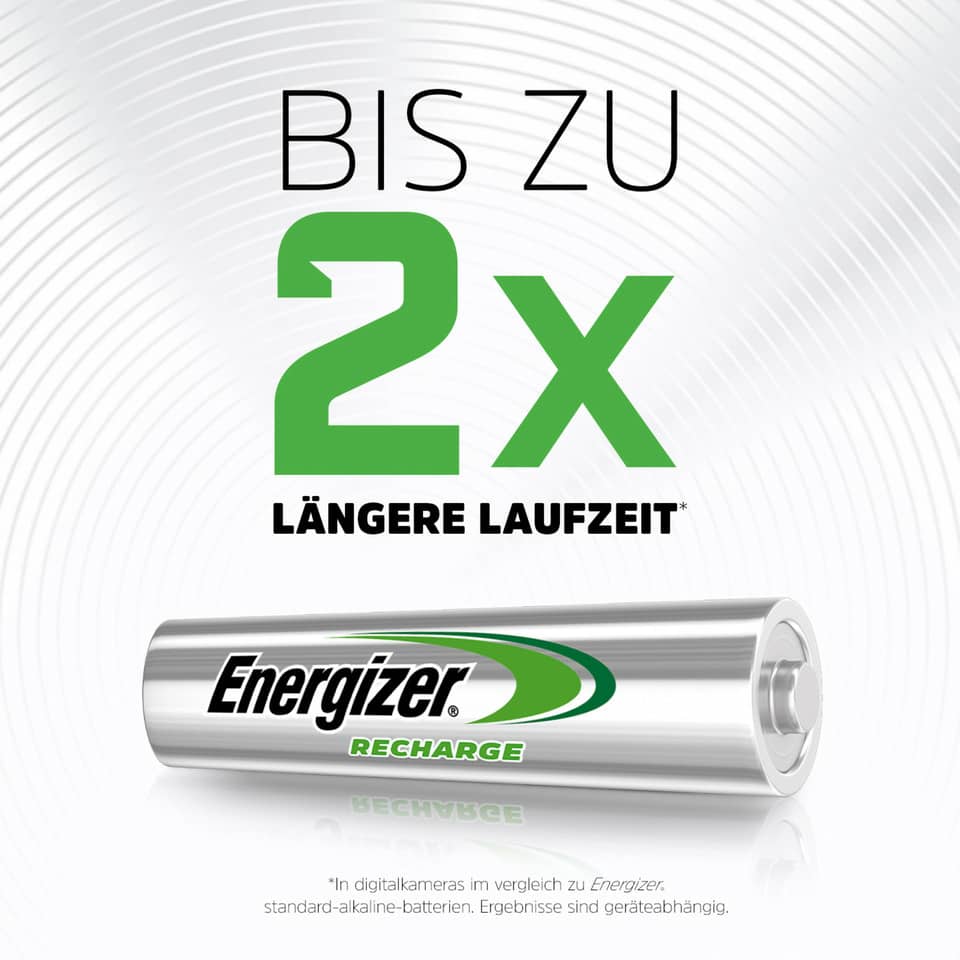 AA-Batterie, Aufladbare Batterie, Energizer, Batterie, Standardgröße AA