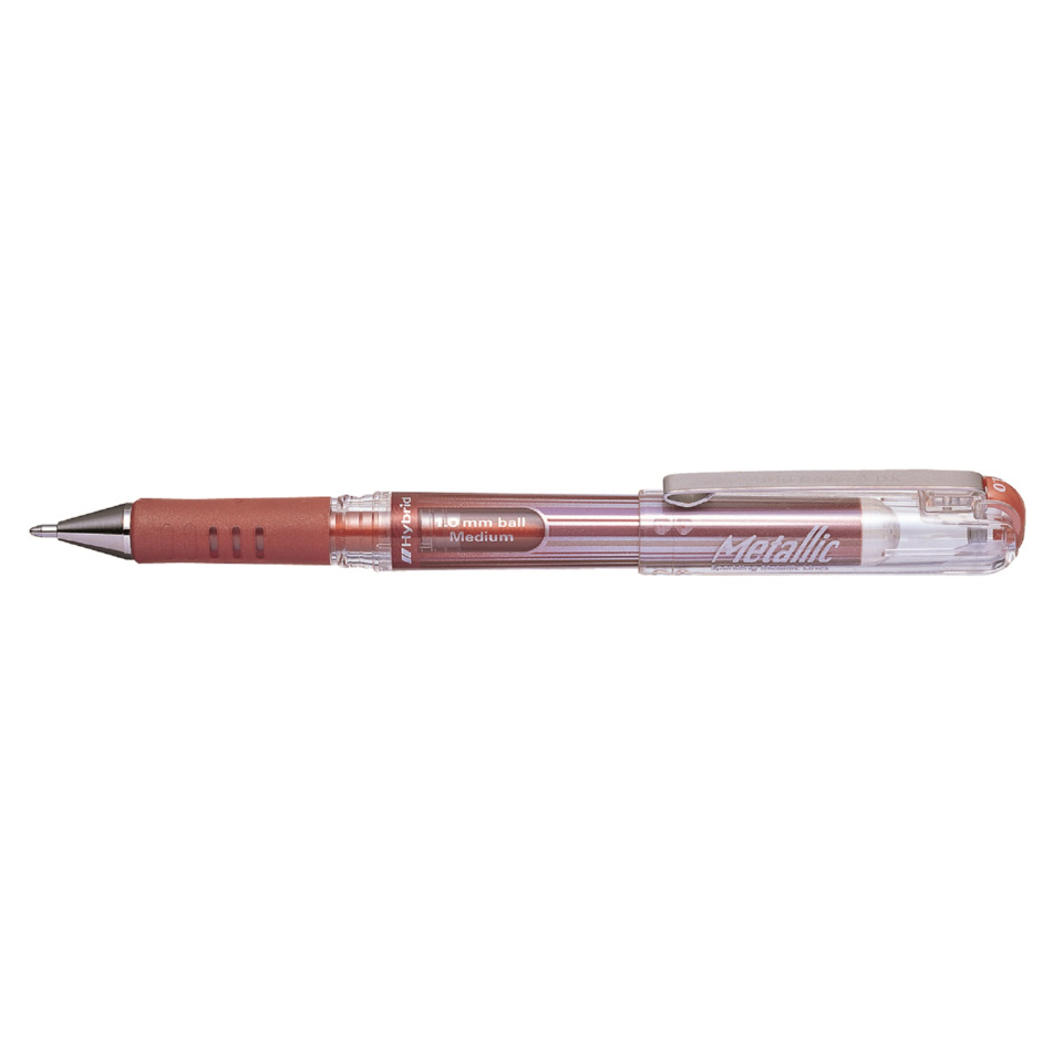 mechanischer Bleistift, metallisch,  transparenter Kappen, brauner Griff, 0,5 mm