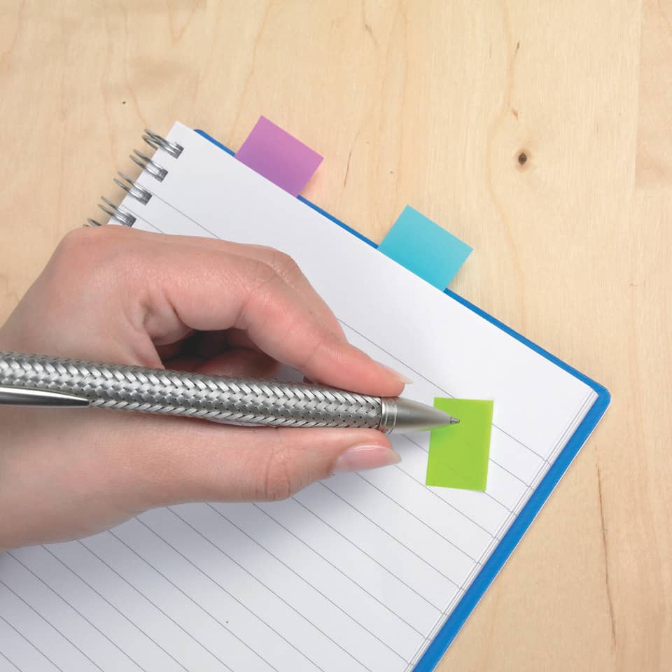 notizbuch, spiralblock, stift, notizpapier, klebezettel