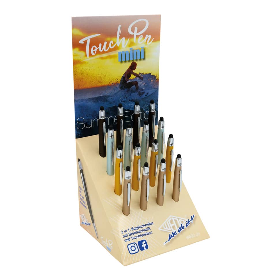 Füllfederhalter, Mini-Stift, Schreibtischdisplay, Metallclip, Schwarz Tinte