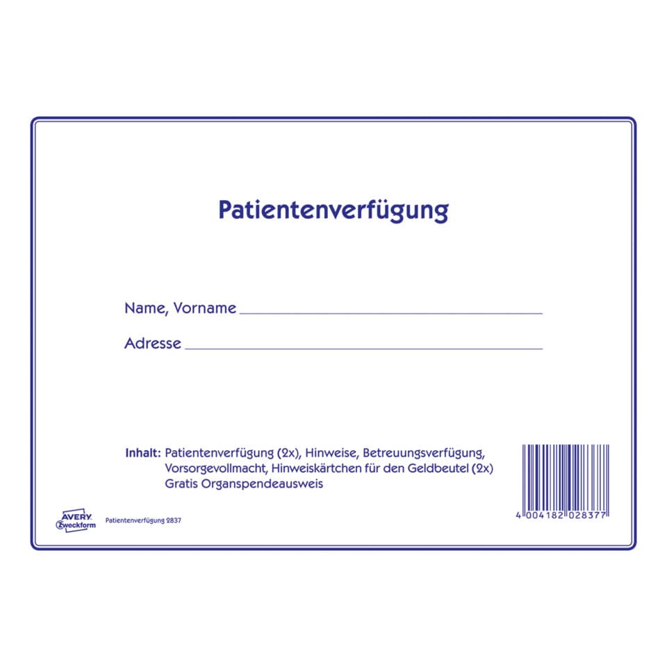 patientenverfügung, formular, barcodes, blatt, briefpapier
