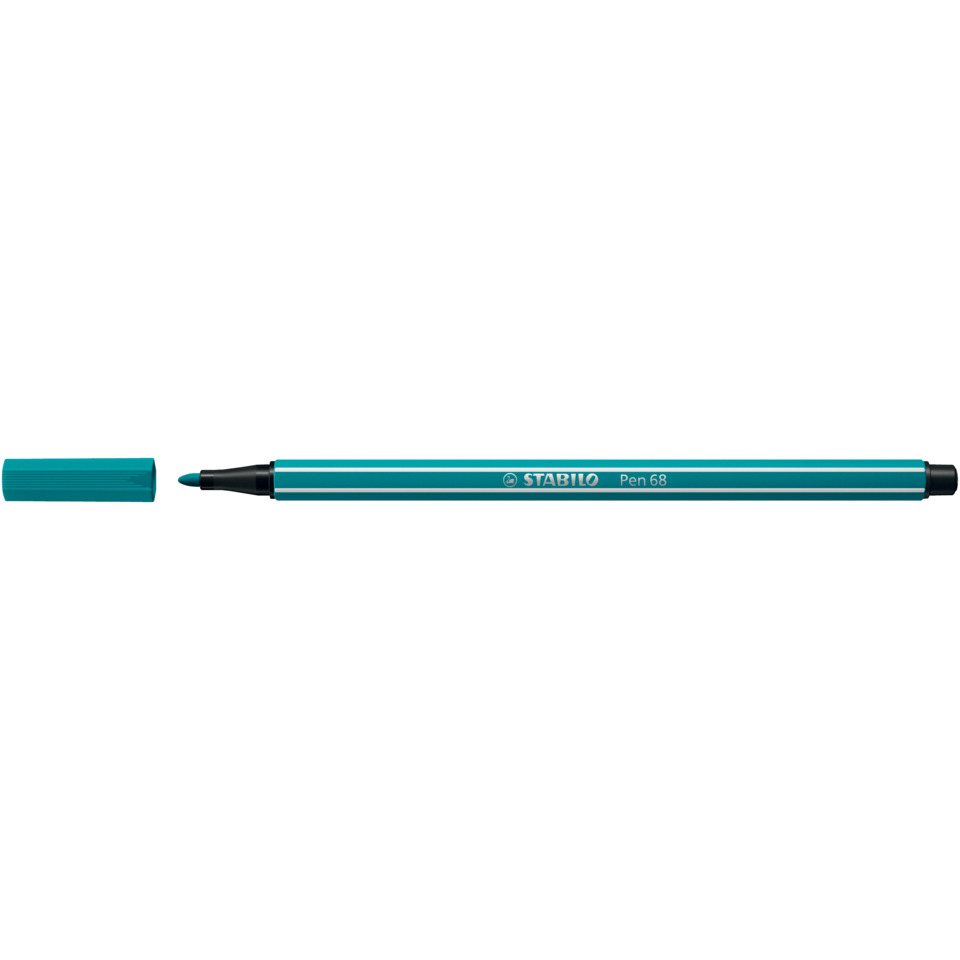 Kugelschreiber, Fineliner, Stabilo, Türkis, Kappe abnehmbar