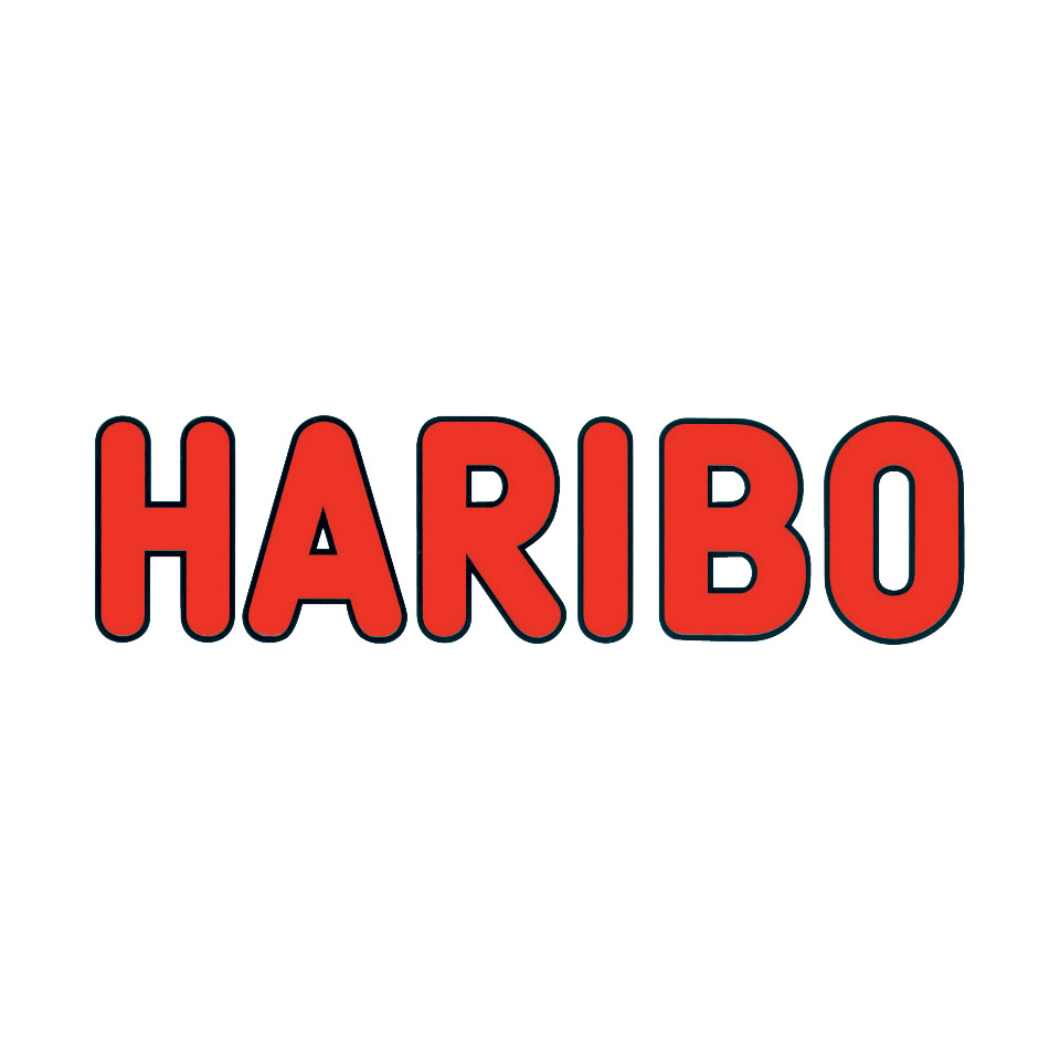 haribo, logo, rote Buchstaben, Markenname, Textbild
