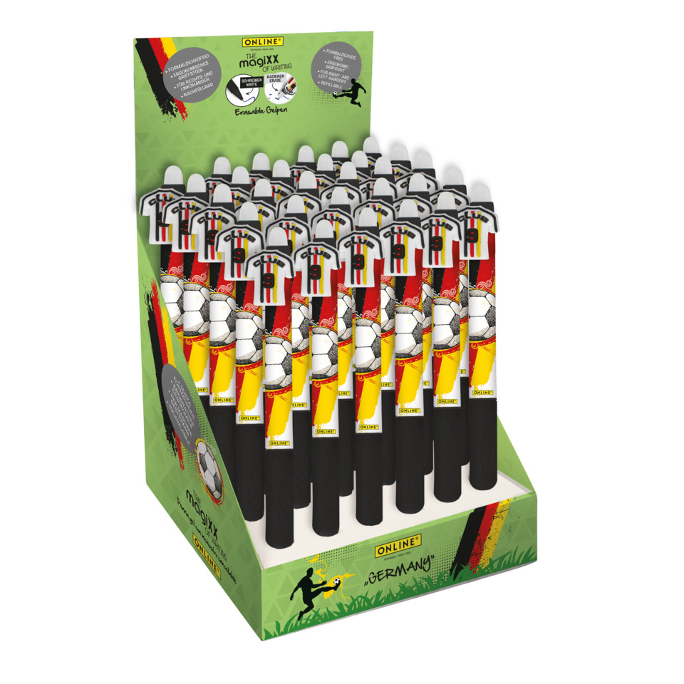 Fußballstifte, Kundtagestift, Spitzkörper, Deutschland-Design, Buntes Muster