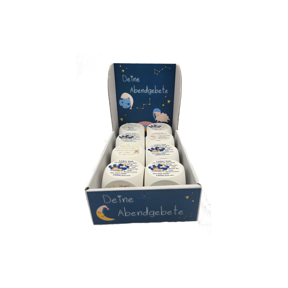 Abendgebete, Kinderbox, Kerzen, Nächtliche Szene, Mond Sterne