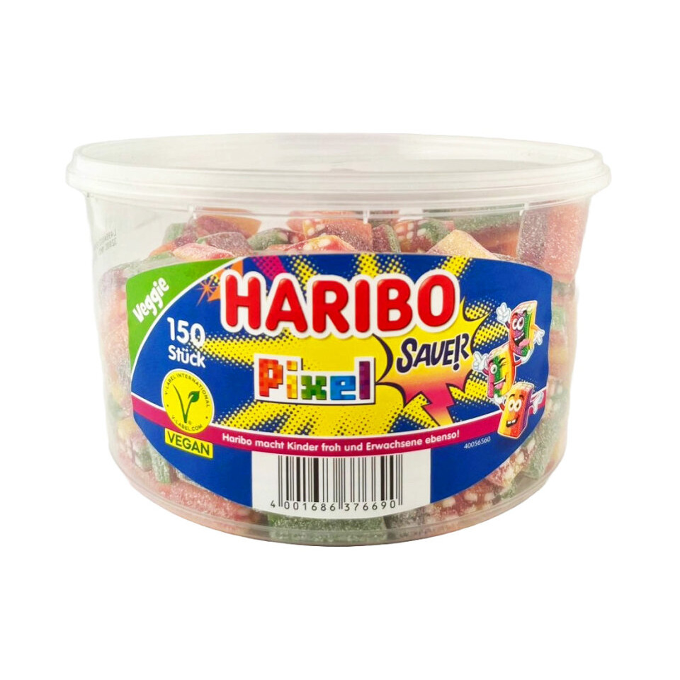 Gummibärchen, Haribo, Glasdose, Vegan, Gemischte Farben