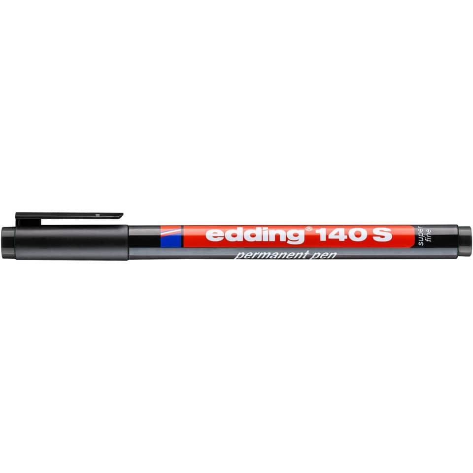  Permanentmarker, Stift, Schwarz, Roter Körper, Feinspitze