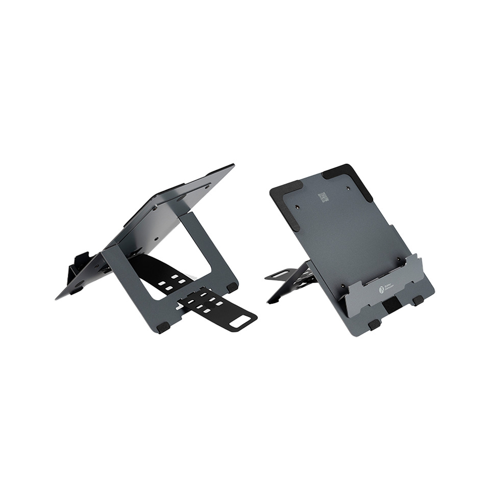 Laptopständer, Verstellbar, Metall, Grau, Zusammenklappbar