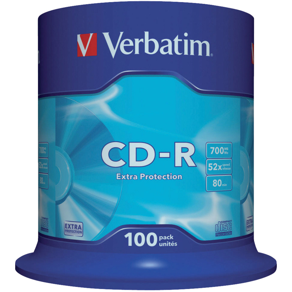 CD-R, Spindel, 100er Pack, Blanko-Disc, Optisch beschreibbar