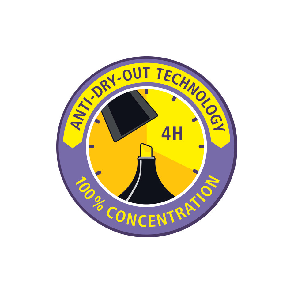 anti-dry-out, technologie, 4h, konzentration, abzeichen