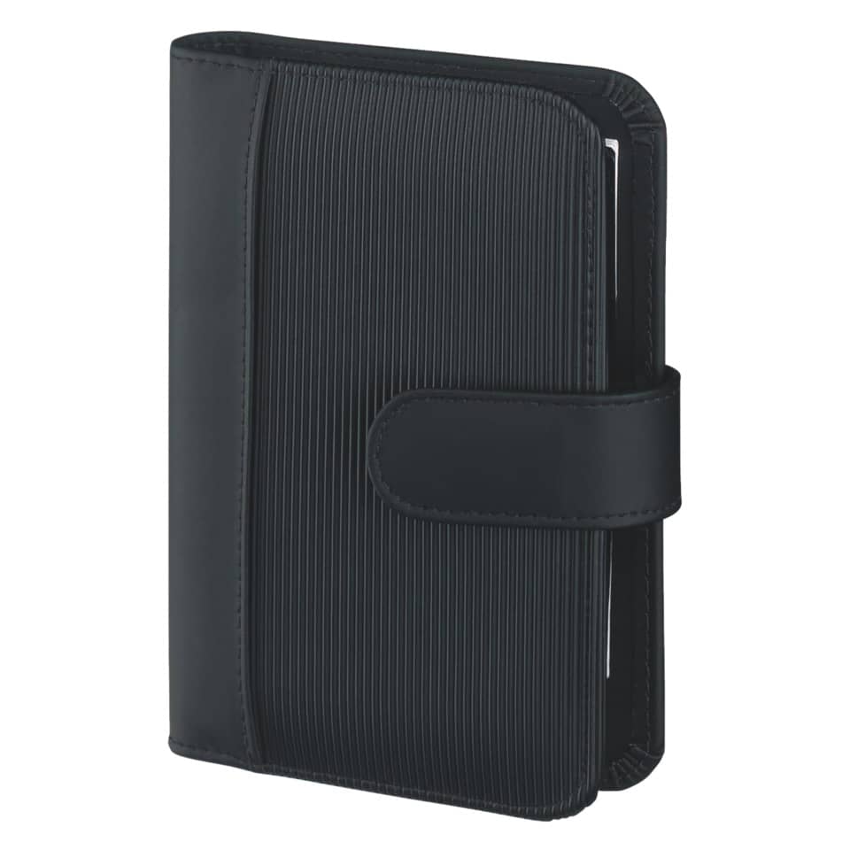 Brieftasche, Kartenhülle, Schwarz, Lederoptik, Schlupfverschluss