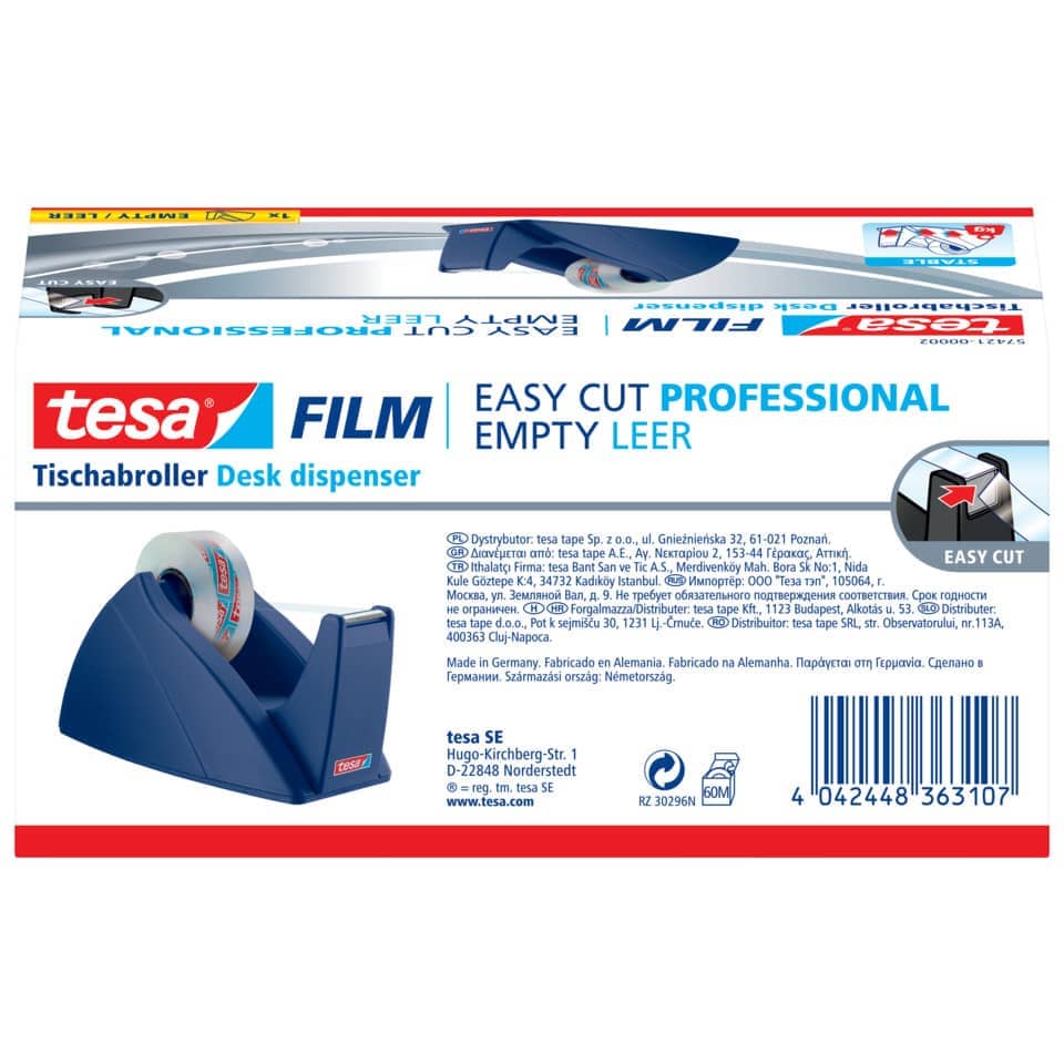 Tischkleb Rolle, Klebebandspender, Tape Dispenser, Schreibtischzubehör, Transparentes Klebeband