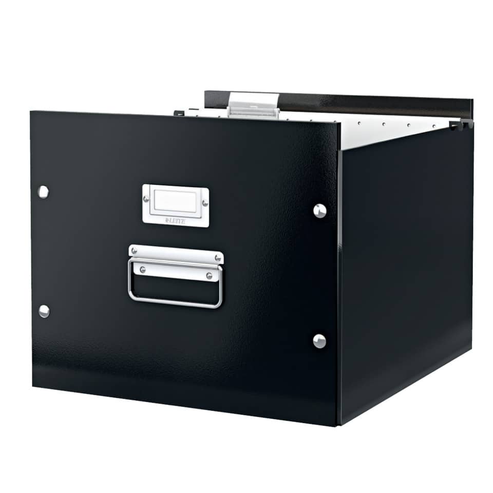 Aktenvernichtungsbox, Klebner-metal, Schwarz, Griff, Schloss