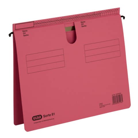 Hängehefter Sorte 81, A4, 250g/m², kfm-/Amtsheftung, rot ELBA 100555355