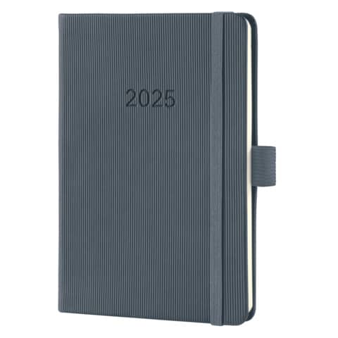 Buchkalender Conceptum 2025, A6, 1W/2S, Hardcover, dark grey SIGEL C2567