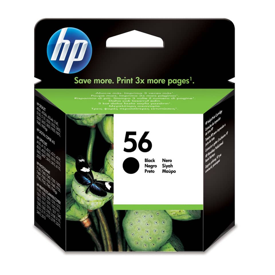 hp-tinte, schwarz-tinte, 56, drucker-tinte, patrone