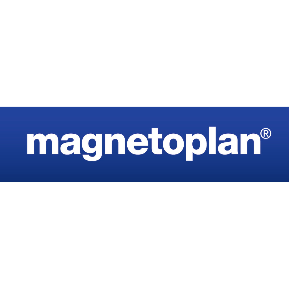 Magneten, Logo, blauer Banner, Wortmarke, Markenlabel