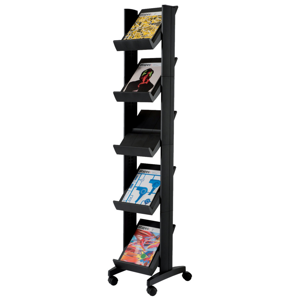 magazinrack, literaturständer, anzeige rack, broschürenhalter, mobiler magazinständer