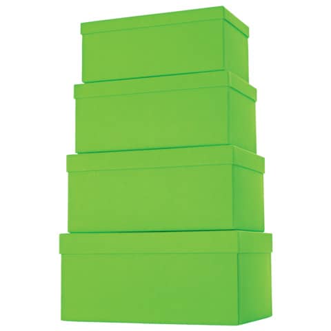 Geschenkkarton Uni, 4-teilig hoch, hellgrün STEWO 52 7828 46