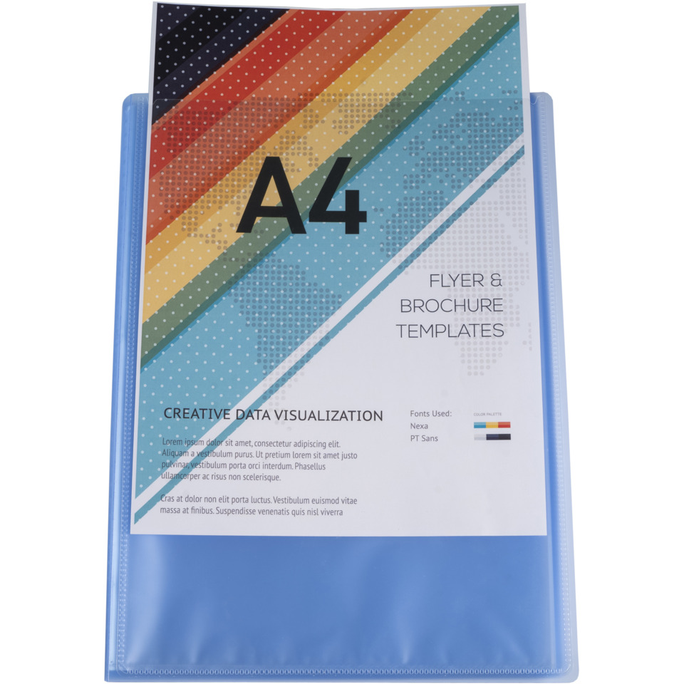 A4, Ordner, Kunststoff, Bindemittel, Transparent,  A4, Flyer, Broschüre, Vorlagen, Ordner