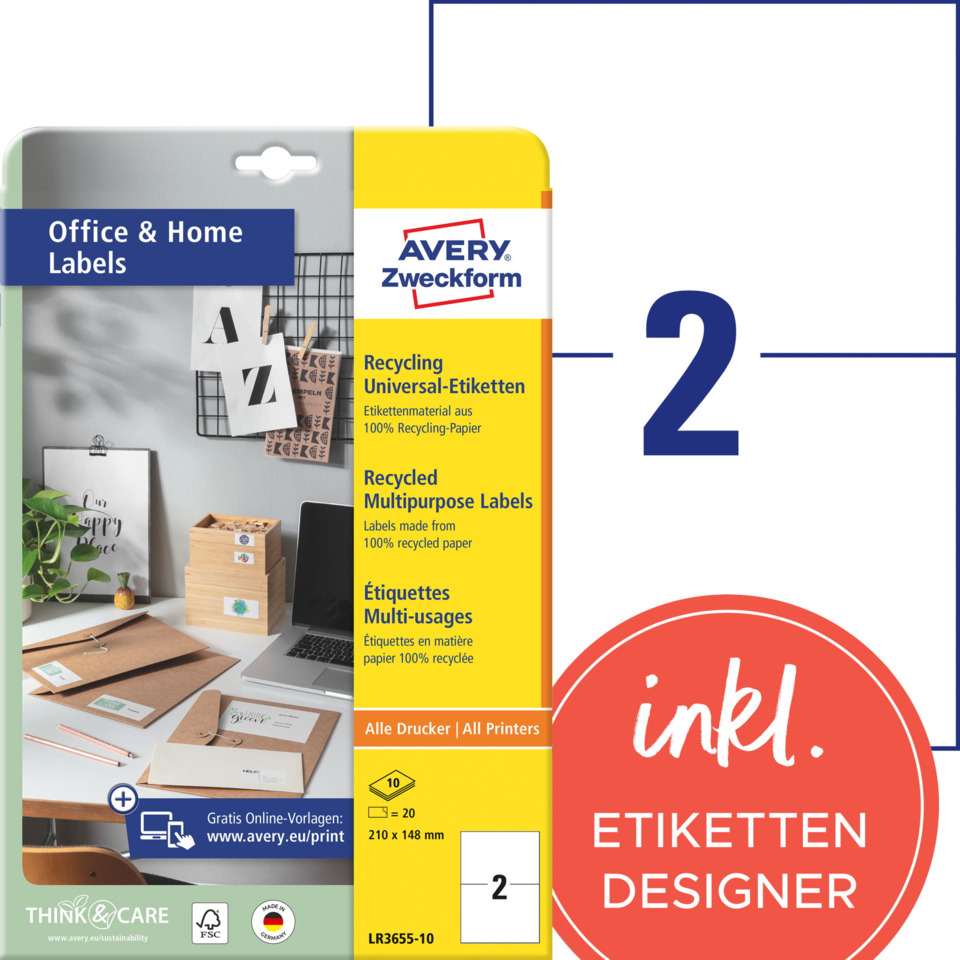 etiketten, eine dekelabel, multipurpose, recycelte papier, office label kit