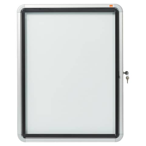 Schaukasten Premium Plus, Außenbereich, 4xA4, Magnetisch, Klapptür, Glas, weiß NOBO 1902577