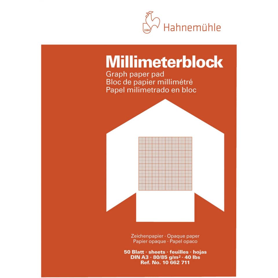 Millimeterblock, Graph paper, Papier millimétré, Bloc, DIN A3