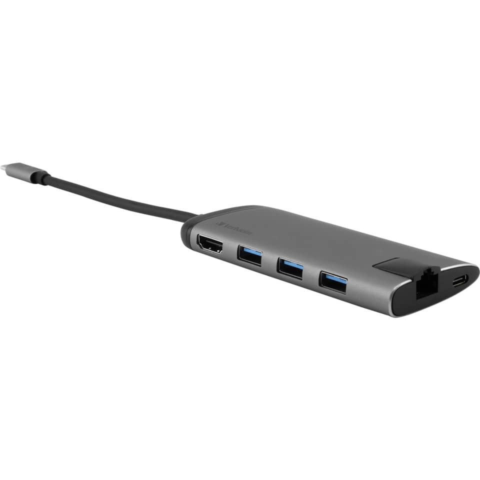 USB-C Hub, HDMI-Port, USB 3.0-Anschlüsse, Aluminiumgehäuse, Externer Hub