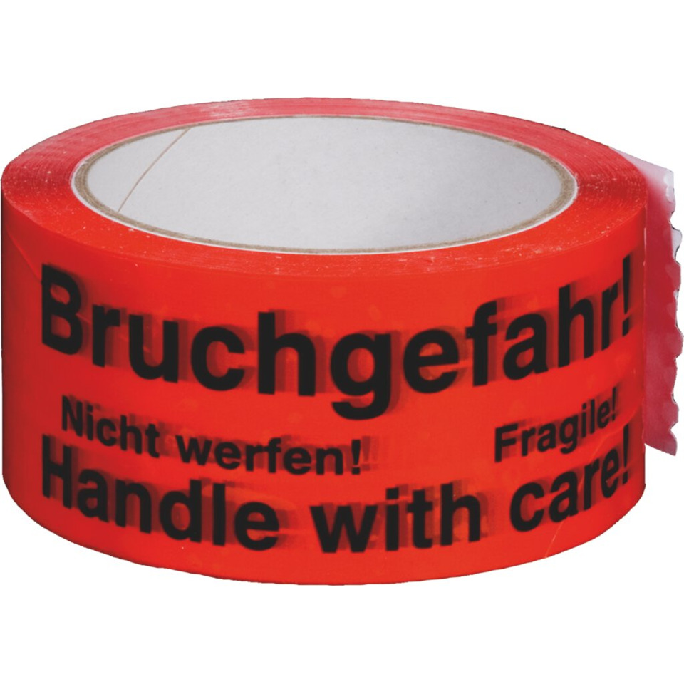 Bundesweite Tags, Warnband, rotes Band, zerbrechlich, mit Vorsicht verwenden