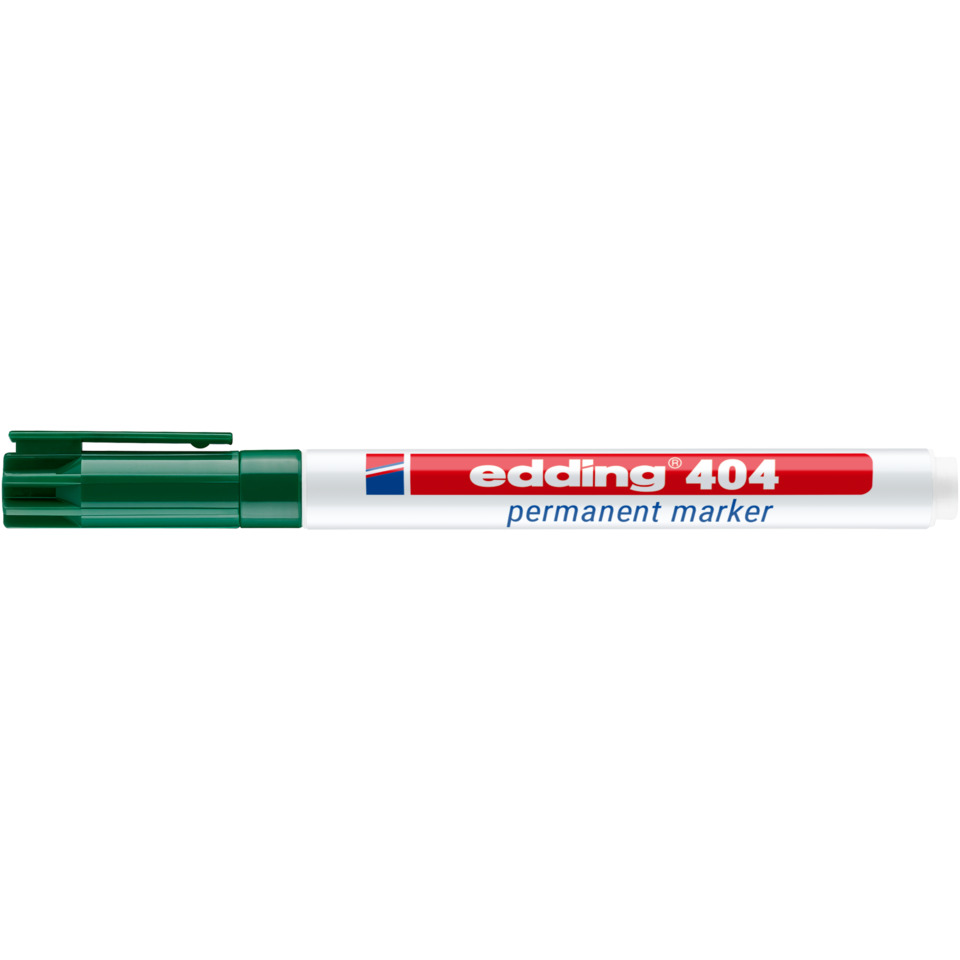 Permanent marker, Marker, Grüne Kappe, weißer Körper, Edding 404