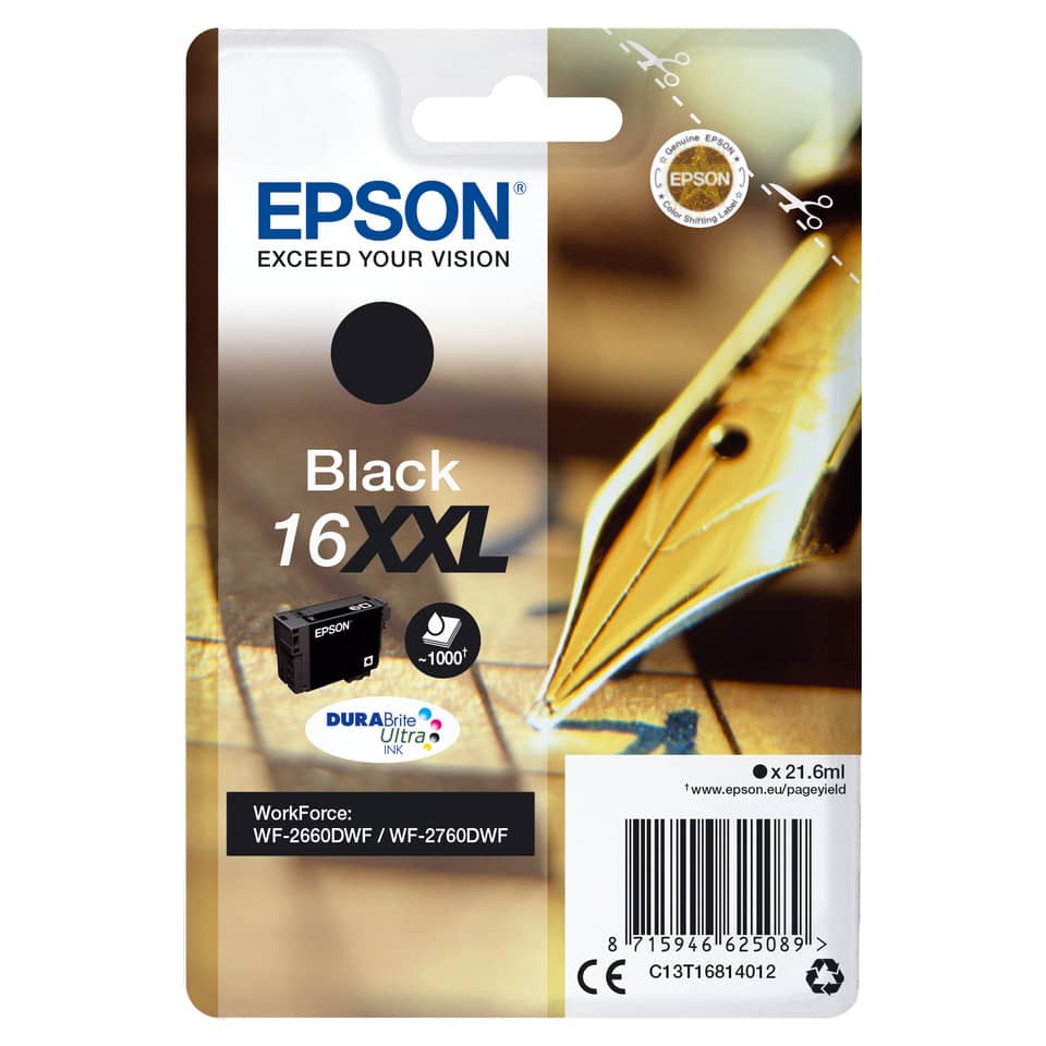 Tintenpatrone, Druckerpatrone, Schwarz, 16XL, DURAbrite Ultra Ink