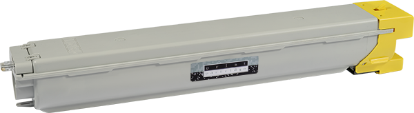 toner cartridge, laser printer cartridge, elektronisches Bauteil, grauer Kartusche, gelbes Ende