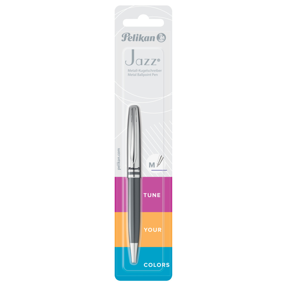 Kugelstift, Metallstift, Silberstift, Jazz, Farbkombinationen, Kugelschreiber, Metall, Silber, Verpackung, Markenlabel