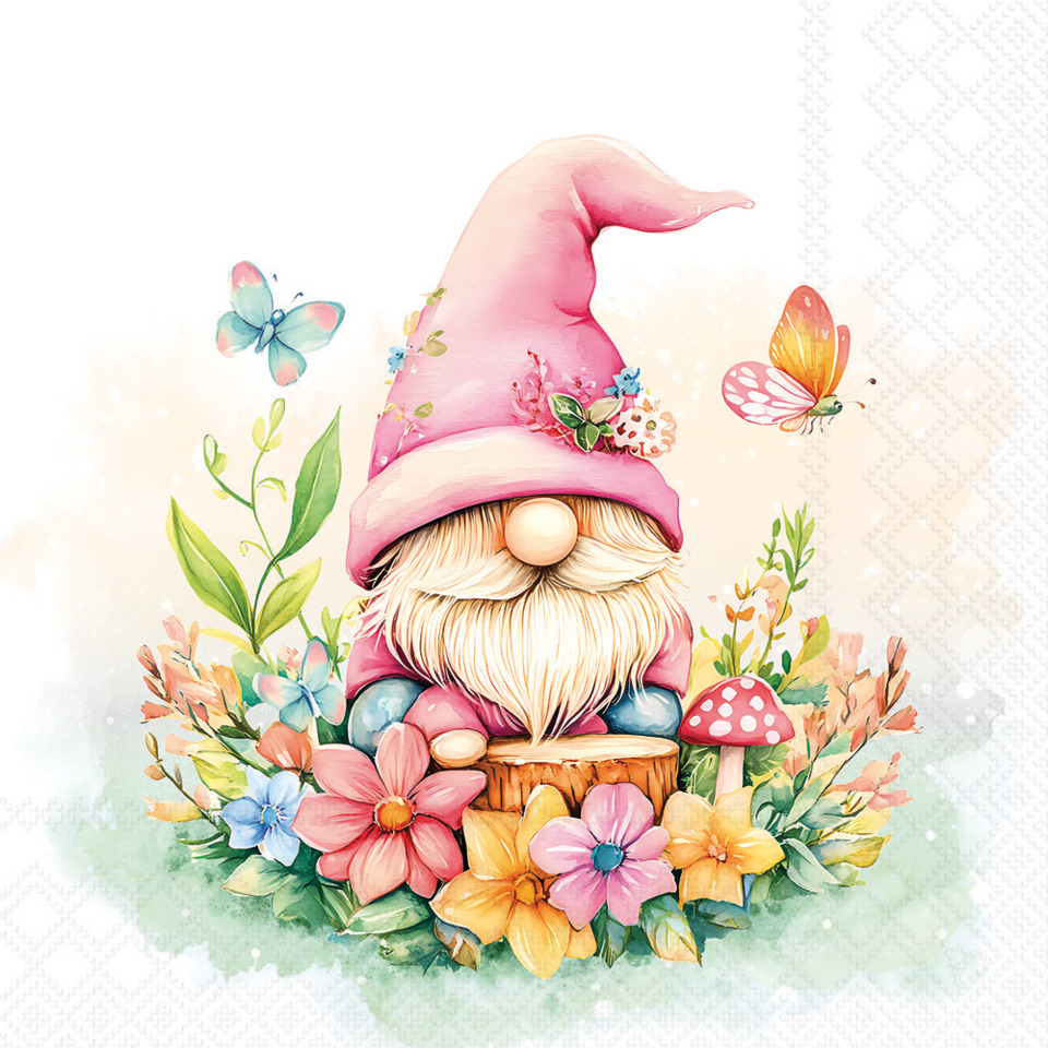 Gnom, Gnome, Blumen, Pilz, Hut