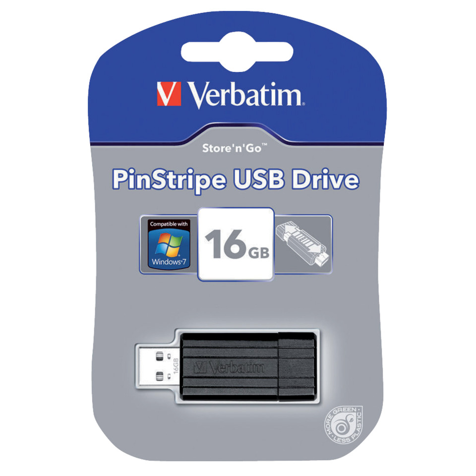 USB-Stick, Pen Drive, 16 GB, Steckschlitz, Verbatim