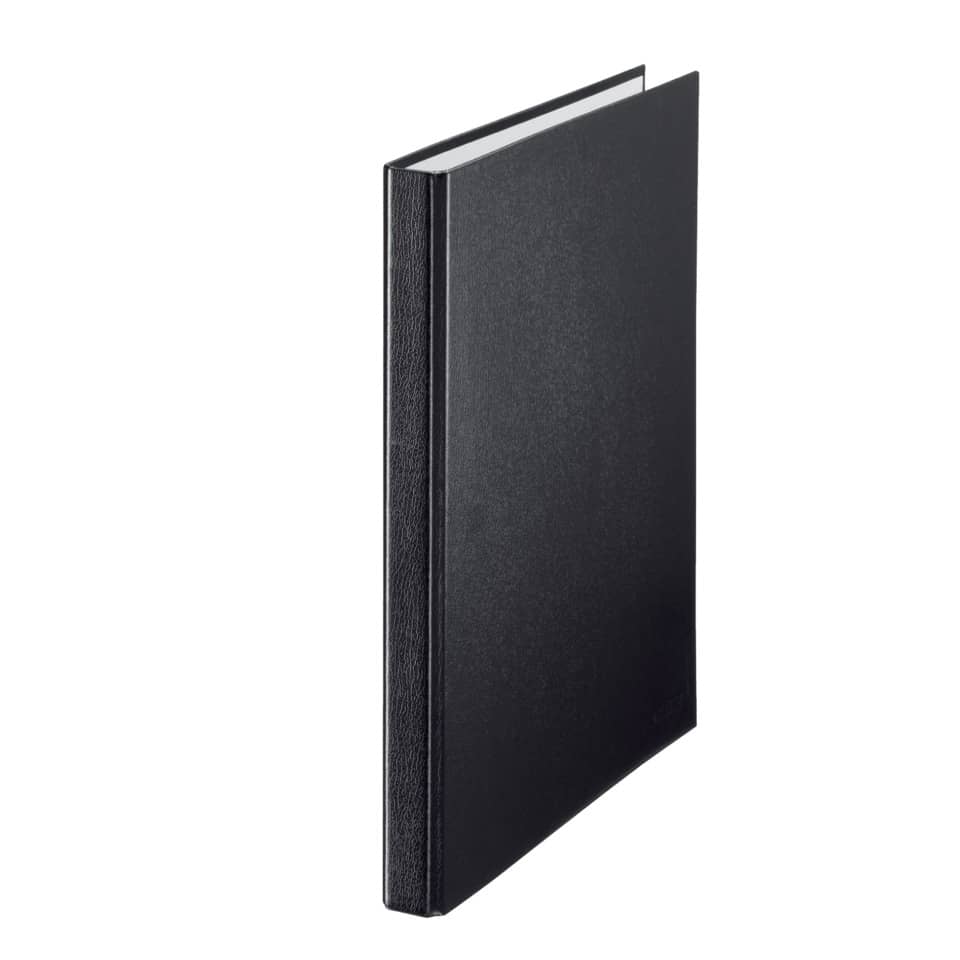 Notizbuch, schwarz, Hardcover, Ordner, einfach