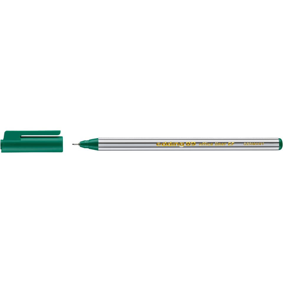 grüne Kappe, grüne Stiftspitze, Metallstift, Feinliner, Deutschland