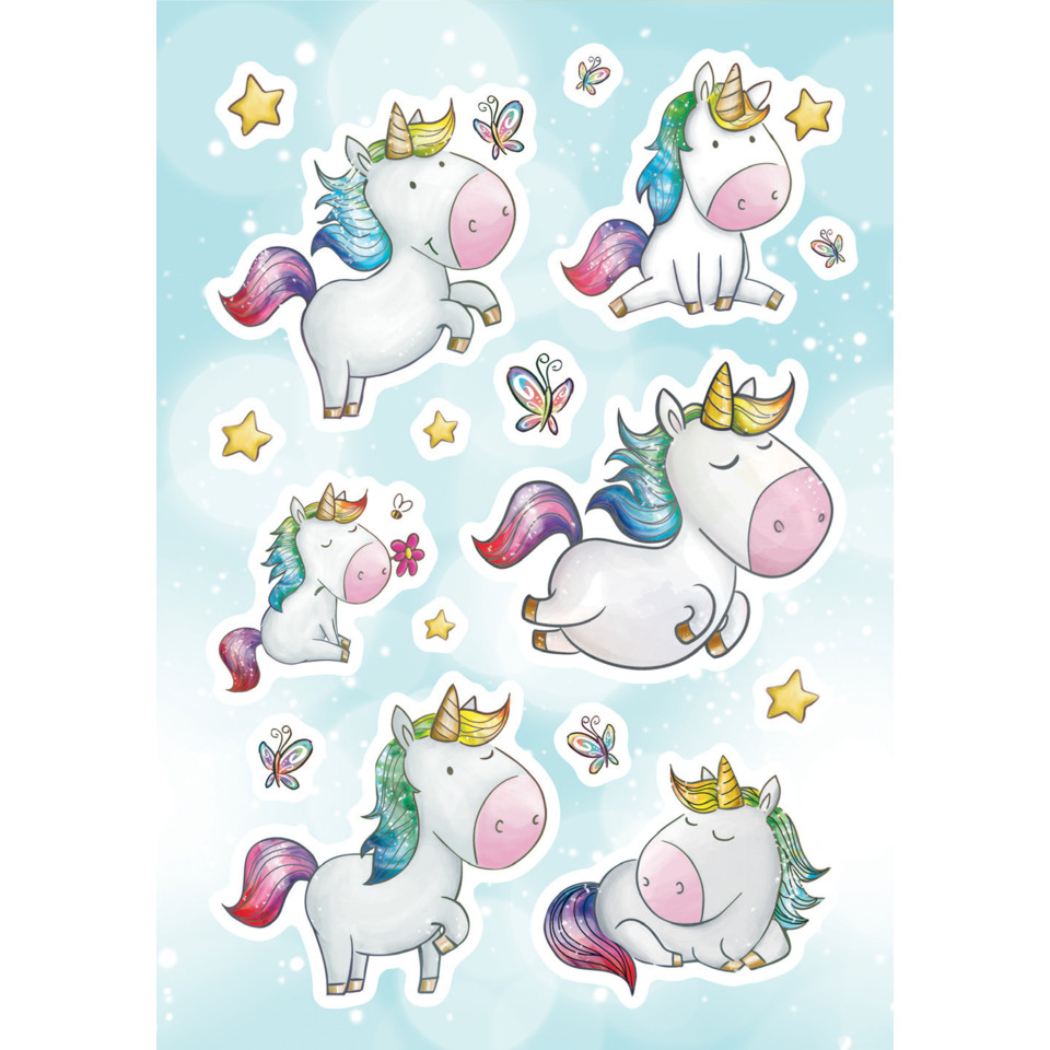 Einhorn, Unicorn, Muster, Sticker, Kinderspiele