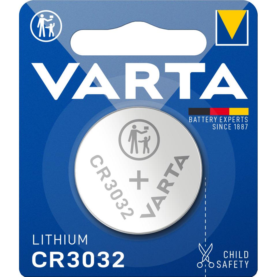 Lithium, CR3032, Knopfzelle, Batterie, VARTA