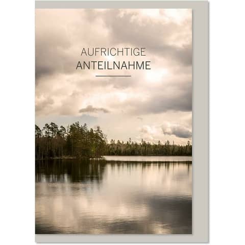 Trauerkarte Aufrichtige Anteilnahme KOMMA³ 04-656