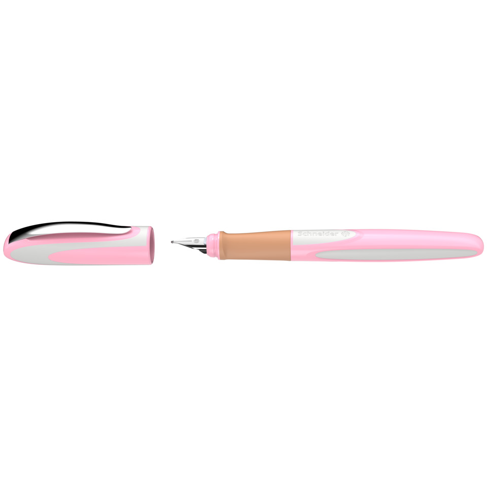 Fountain pen, Pink, Plastic, Nib, Cap