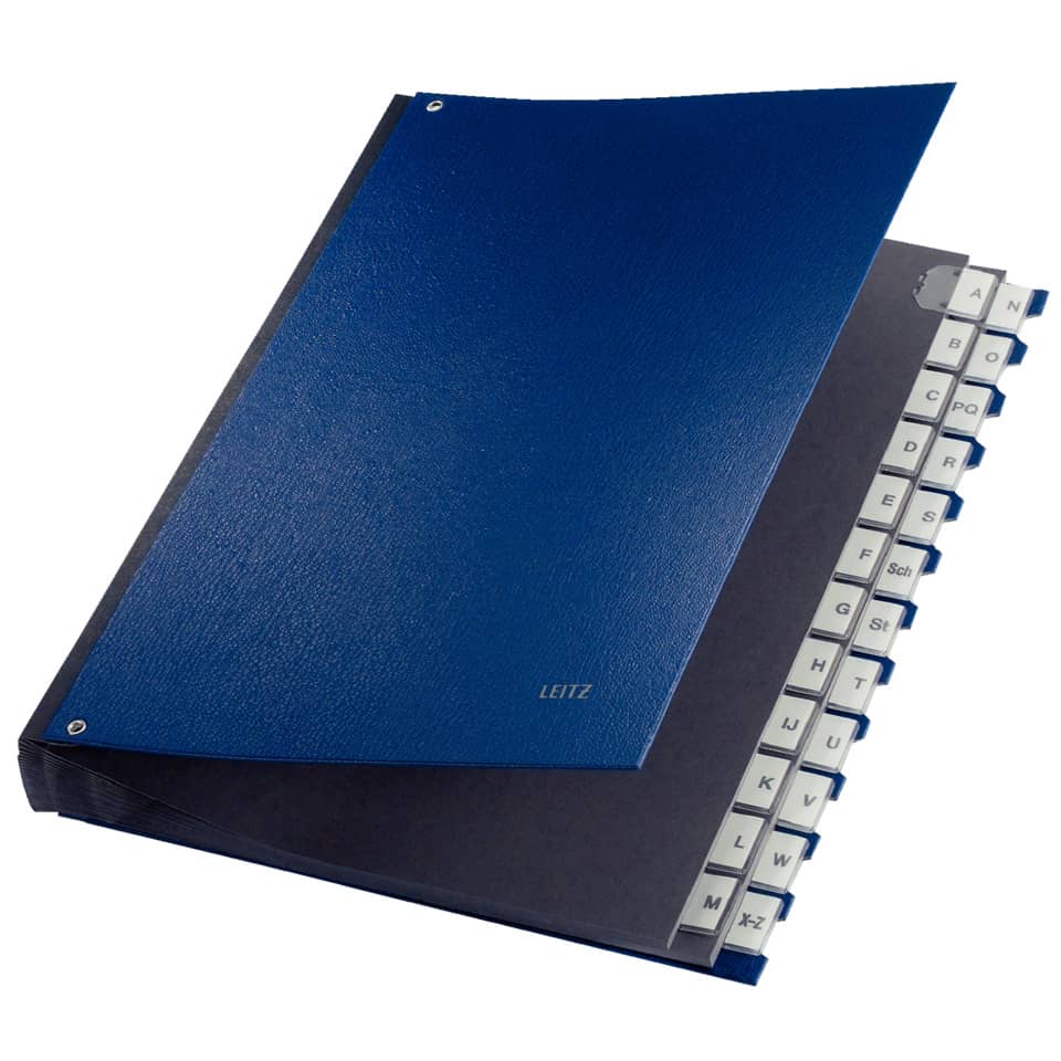 Ordner, Akkordeonordner, Akkordeon, Karteikarten-Ordner, Blau